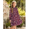 image:imageGRACE KARIN Girls Long Sleeve Floral Dress Fall Winter Casual Dresses 614YBurgundy Flower