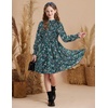 image:imageGRACE KARIN Girls Long Sleeve Floral Dress Fall Winter Casual Dresses 614YGreen Floral