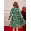 image:imageGRACE KARIN Girls Long Sleeve Floral Dress Fall Winter Casual Dresses 614YGreen Flower