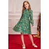 image:imageGRACE KARIN Girls Long Sleeve Floral Dress Fall Winter Casual Dresses 614YGreen Flower
