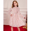 image:imageGRACE KARIN Girls Long Sleeve Floral Dress Fall Winter Casual Dresses 614YLight Pink Floral