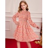 image:imageGRACE KARIN Girls Long Sleeve Floral Dress Fall Winter Casual Dresses 614YPink Floral