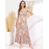 image:imageGRACE KARIN Summer Dresses for Women 2026 Vacation Boho Maxi SundressBlue Paisley Floral