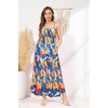 image:imageGRACE KARIN Summer Dresses for Women 2026 Vacation Boho Maxi SundressBlue Yellow Floral