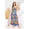 image:imageGRACE KARIN Summer Dresses for Women 2026 Vacation Boho Maxi SundressBlue Yellow Floral