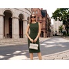 image:imageGRACE KARIN Women Sleeveless Bodycon Work DressMidi Sheath Business DressArmy Green