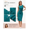 image:imageGRACE KARIN Women Sleeveless Bodycon Work DressMidi Sheath Business DressBlue Green