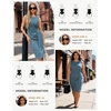 image:imageGRACE KARIN Women Sleeveless Bodycon Work DressMidi Sheath Business DressDark Gray Blue