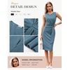 image:imageGRACE KARIN Women Sleeveless Bodycon Work DressMidi Sheath Business DressDark Gray Blue