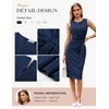 image:imageGRACE KARIN Women Sleeveless Bodycon Work DressMidi Sheath Business DressNavy Blue