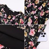 image:imageGRACE KARIN Womens 2026 Fall Maxi Chiffon Floral Casual DressBlack Pink Floral