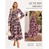 image:imageGRACE KARIN Womens 2026 Fall Maxi Chiffon Floral Casual DressPink Black Floral