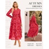 image:imageGRACE KARIN Womens 2026 Fall Maxi Chiffon Floral Casual DressRed Floral