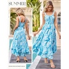 image:imageGRACE KARIN Womens 2026 Summer Floral Boho DressesBlue Ripple