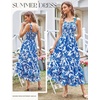 image:imageGRACE KARIN Womens 2026 Summer Floral Boho DressesBlue White