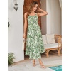 image:imageGRACE KARIN Womens 2026 Summer Floral Boho DressesGreen Leaf
