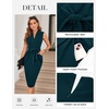 image:imageGRACE KARIN Womens Bodycon Knee Length Sleeveless Dress with PocketsDeep Green