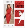 image:imageGRACE KARIN Womens Bodycon Knee Length Sleeveless Dress with PocketsRed
