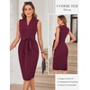 image:imageGRACE KARIN Womens Bodycon Knee Length Sleeveless Dress with PocketsWine Red