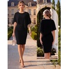 image:imageGRACE KARIN Womens Chiffon Cape Wedding Guest Mother of The Bride DressBlack