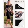 image:imageGRACE KARIN Womens Chiffon Cape Wedding Guest Mother of The Bride DressPink Floral