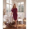 image:imageGRACE KARIN Womens Chiffon Cape Wedding Guest Mother of The Bride DressWine