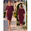 image:imageGRACE KARIN Womens Chiffon Cape Wedding Guest Mother of The Bride DressWine