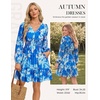 image:imageGRACE KARIN Womens Fall Long Sleeve Mini Dress 2026Sky Blue Floral