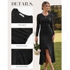 image:imageGRACE KARIN Womens Fall Wedding Guest Dress Long Sleeve Maxi Mesh DressesBlack