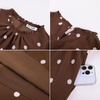image:imageGRACE KARIN Womens Floral Long Sleeve Fall Wedding Guest Maxi DressBrown Polka Dots