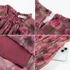 image:imageGRACE KARIN Womens Floral Long Sleeve Fall Wedding Guest Maxi DressVintage Rose Pink Floral