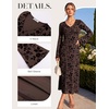 image:imageGRACE KARIN Womens Floral Long Sleeve Maxi Dresses Wedding Guest DressCoffee