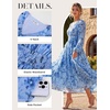 image:imageGRACE KARIN Womens Floral Long Sleeve Wedding Guest DressBlue Floral