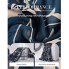 image:imageGRACE KARIN Womens Floral Maxi Dress Long Sleeve Wedding Guest DressesDark Blue Green With Rice Leaves