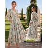 image:imageGRACE KARIN Womens Floral Maxi Dress Long Sleeve Wedding Guest DressesGreen With Pink Yellow Flowers
