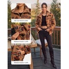 image:imageGRACE KARIN Womens Full Zip Sherpa Fleece Jacket with PocketsDark Khaki