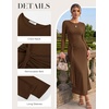image:imageGRACE KARIN Womens Long Sleeve Bodycon Wedding Guest DressCoffee