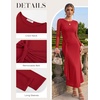 image:imageGRACE KARIN Womens Long Sleeve Bodycon Wedding Guest DressRed