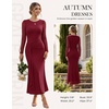 image:imageGRACE KARIN Womens Long Sleeve Bodycon Wedding Guest DressWine