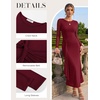 image:imageGRACE KARIN Womens Long Sleeve Bodycon Wedding Guest DressWine