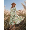 image:imageGRACE KARIN Womens Long Sleeve Floral Maxi Fall Dress 2026Green Floral