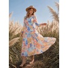 image:imageGRACE KARIN Womens Long Sleeve Floral Maxi Fall Dress 2026Orange Pink Blue Flower