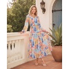 image:imageGRACE KARIN Womens Long Sleeve Floral Maxi Fall Dress 2026Orange Pink Blue Flower