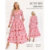 image:imageGRACE KARIN Womens Long Sleeve Floral Maxi Fall Dress 2026Pink Floral