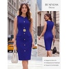 image:imageGRACE KARIN Womens Sleeveless Bodycon Work Office Business DressRoyal Blue
