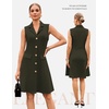 image:imageGRACE KARIN Womens Sleeveless Button Down Work Professional DressesArmy Green