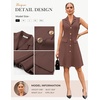 image:imageGRACE KARIN Womens Sleeveless Button Down Work Professional DressesBrown