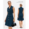 image:imageGRACE KARIN Womens Sleeveless Button Down Work Professional DressesPeacock Blue