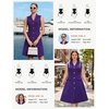 image:imageGRACE KARIN Womens Sleeveless Button Down Work Professional DressesPurple