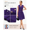 image:imageGRACE KARIN Womens Sleeveless Button Down Work Professional DressesPurple